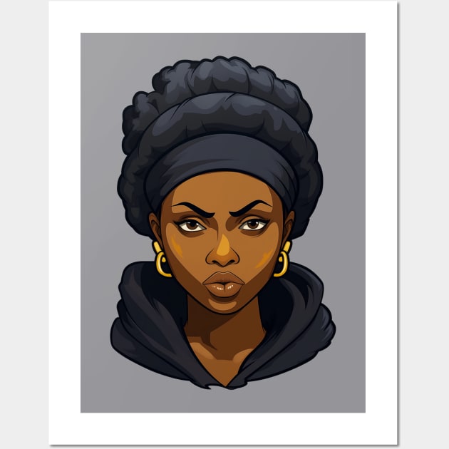 Angry Black Woman Wall Art by JunkyDotCom